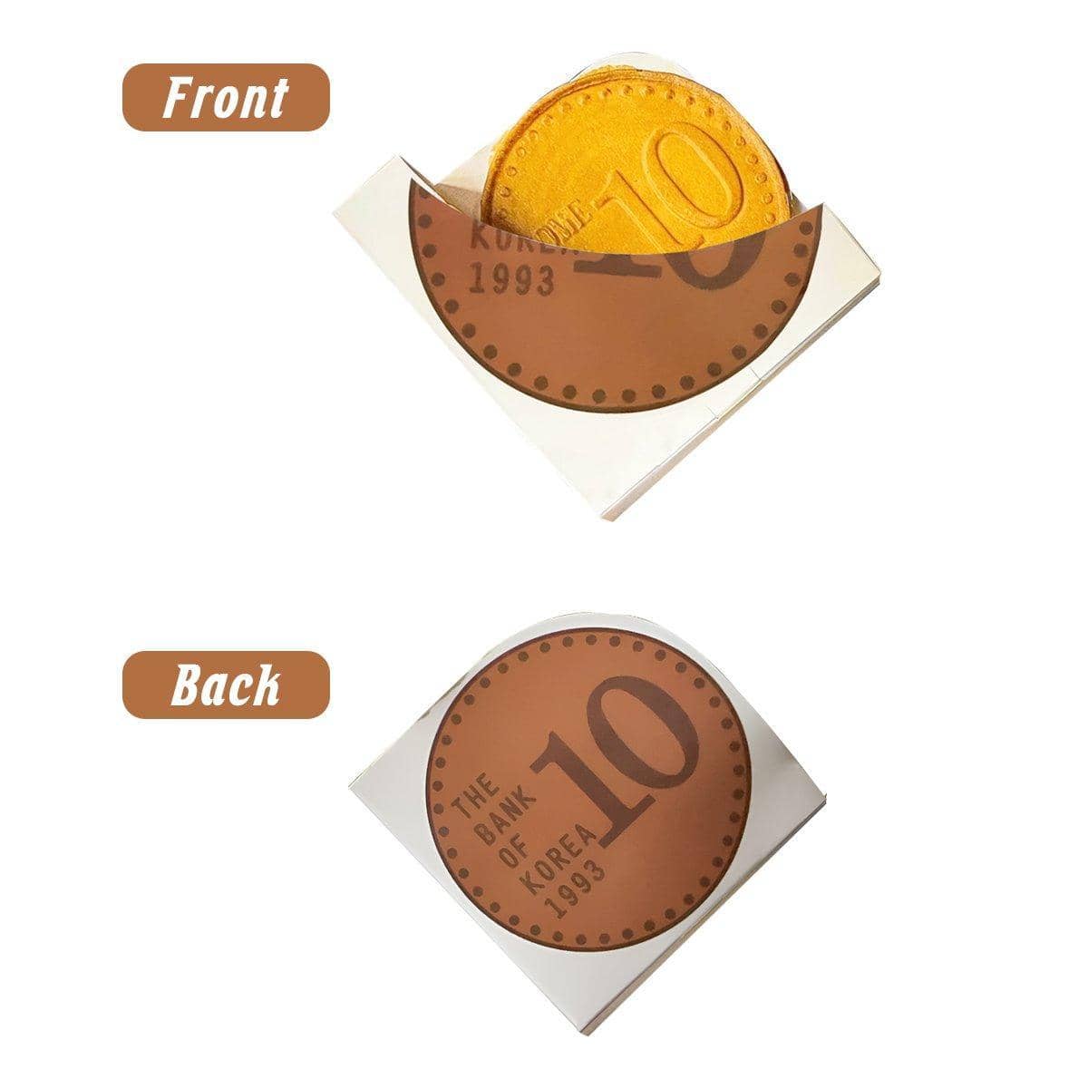 Gold Coin Paper Food Packaging Boxes for Sweets and Gifts - Pack of 100 - view 4