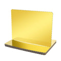 Gold Corrugated Cake Base Board, Rectangle with Wavy Edge for Bakery Display
