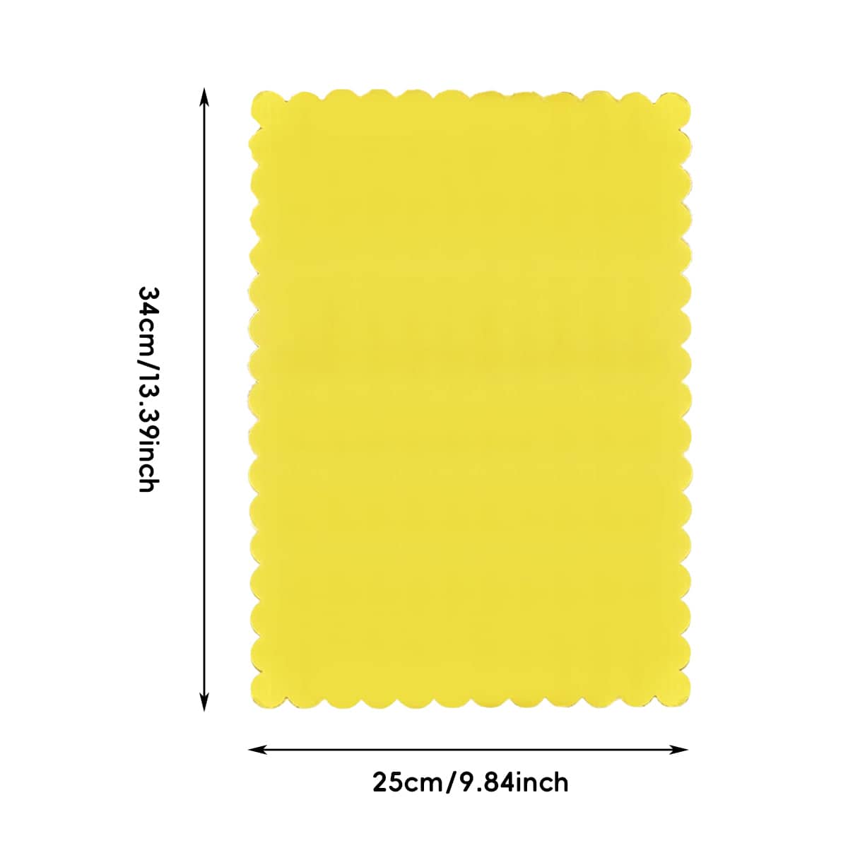 Gold Corrugated Cake Base Board, Rectangle with Wavy Edge for Bakery Display - view 4