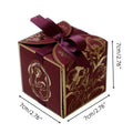Gold Foil Floral Candy Boxes - Navy Blue, Pack of 30 - view 4