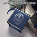 Gold Foil Floral Candy Boxes - Navy Blue, Pack of 30 - view 5