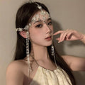 Gold Fringe Forehead Ornament for Hanfu, Adjustable Headwear Accessory - view 5
