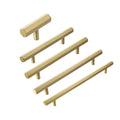Gold Hexagonal Wardrobe Door Handle, Modern Long Pull - Single Hole - view 3