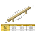 Gold Hexagonal Wardrobe Door Handle, Modern Long Pull - Single Hole - view 4