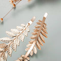 Gold Leaf Bridal Headband and Hair Comb Set, Set of 8 - view 5