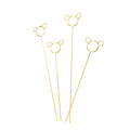 Gold Metal Florist Card Clips, Pack of 100 - Animal Head Shape