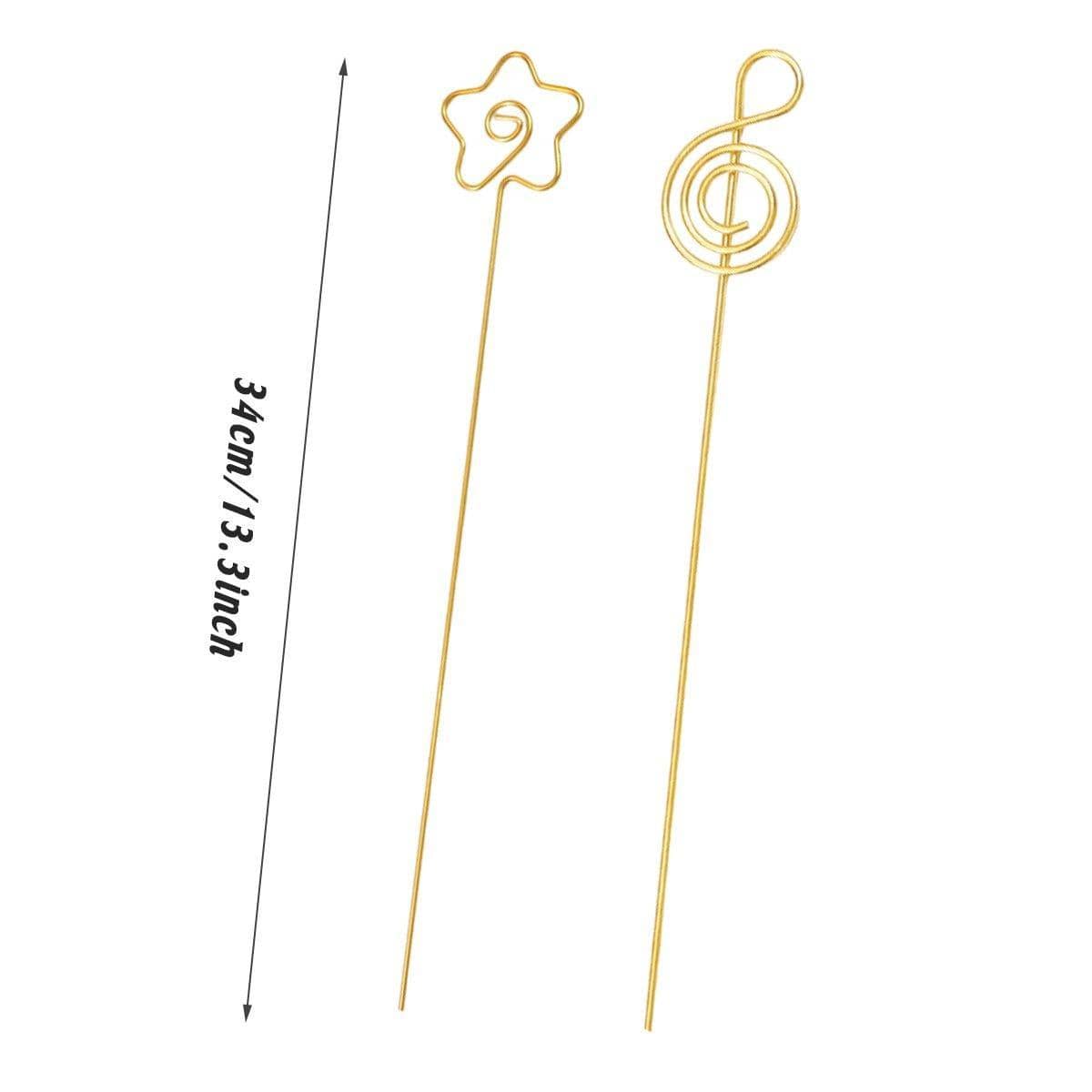 Gold Metal Florist Card Clips, Pack of 100 - Animal Head Shape - view 5
