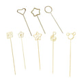 Gold Metal Florist Card Clips, Pack of 100 - Heart Shape - view 3