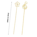 Gold Metal Florist Card Clips, Pack of 100 - Heart Shape - view 5
