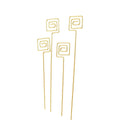 Gold Metal Florist Card Clips, Pack of 100 - Square Spiral Shape