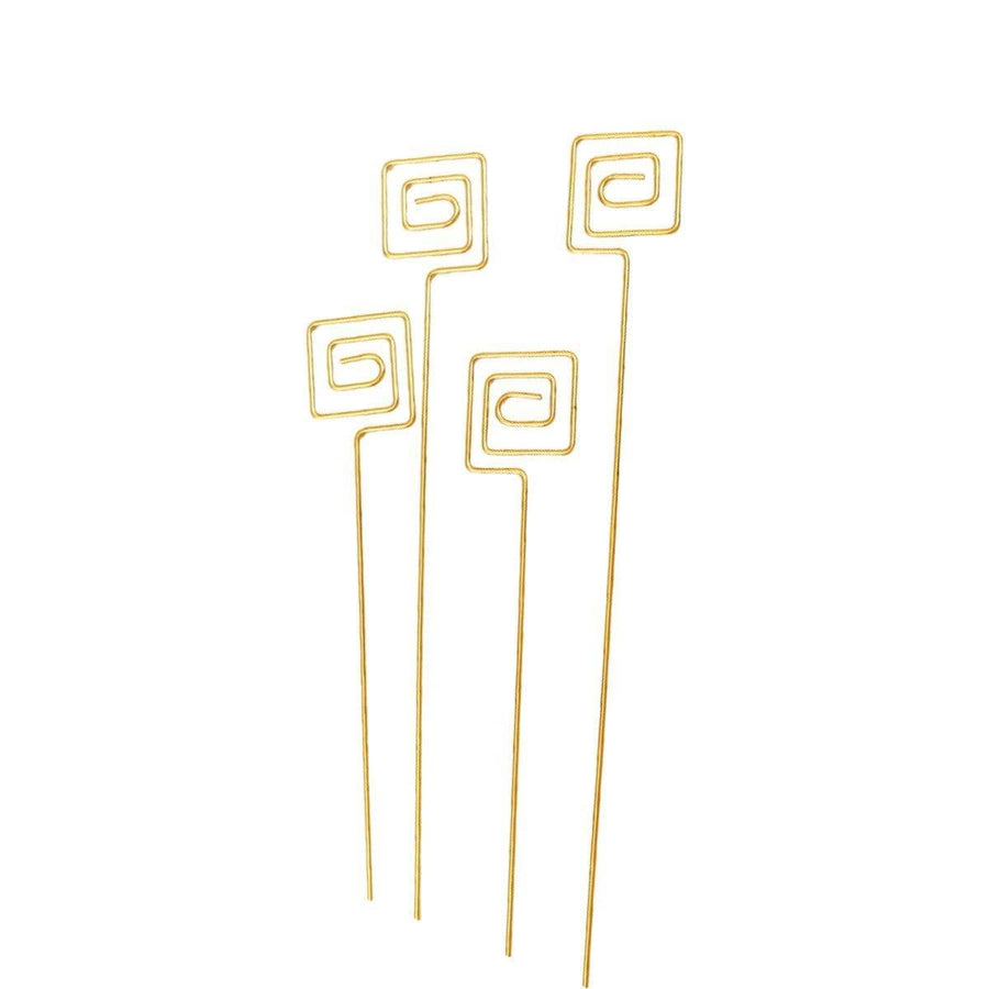 Gold Metal Florist Card Clips, Pack of 100 - Square Spiral Shape