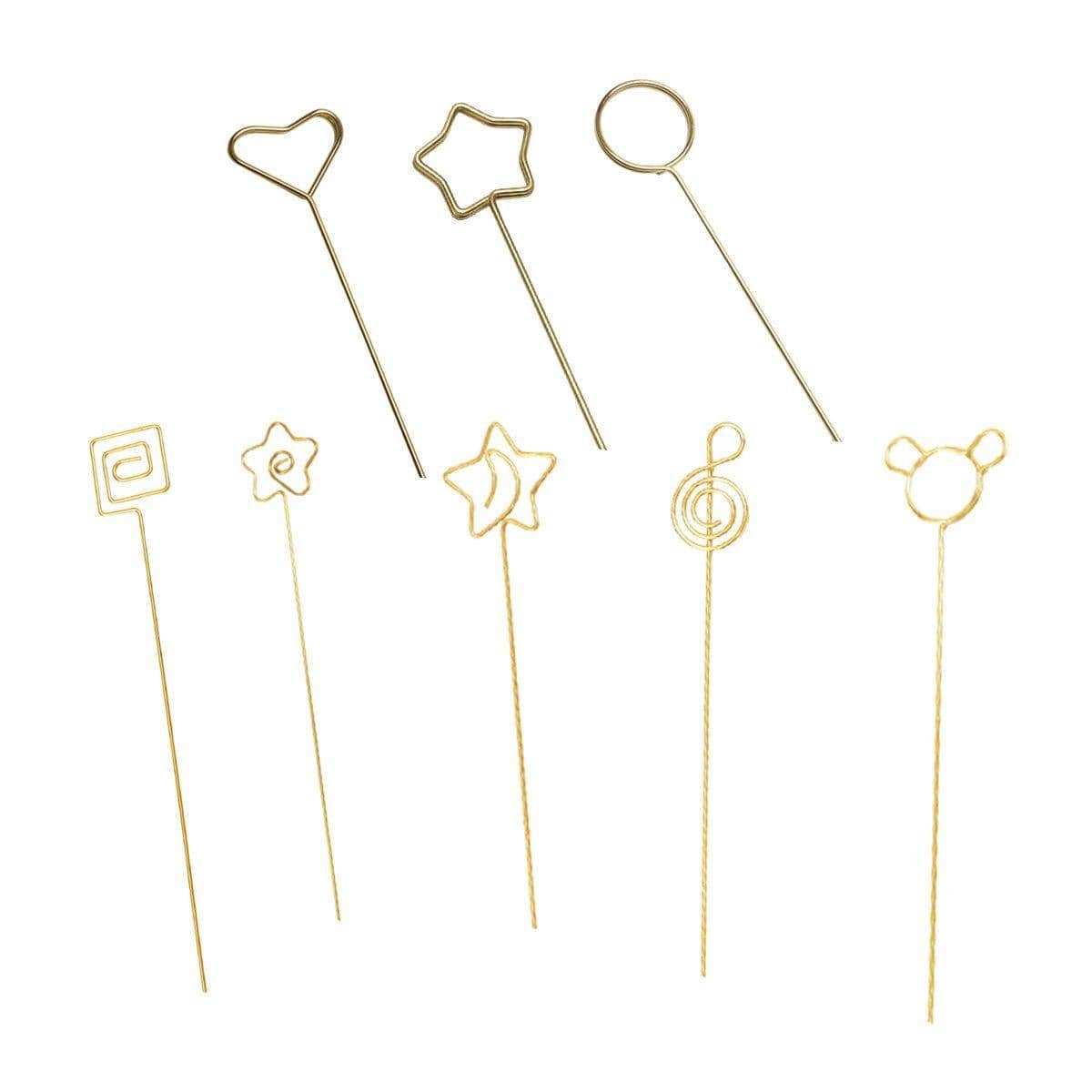 Gold Metal Florist Card Clips, Pack of 100 - Square Spiral Shape - view 3