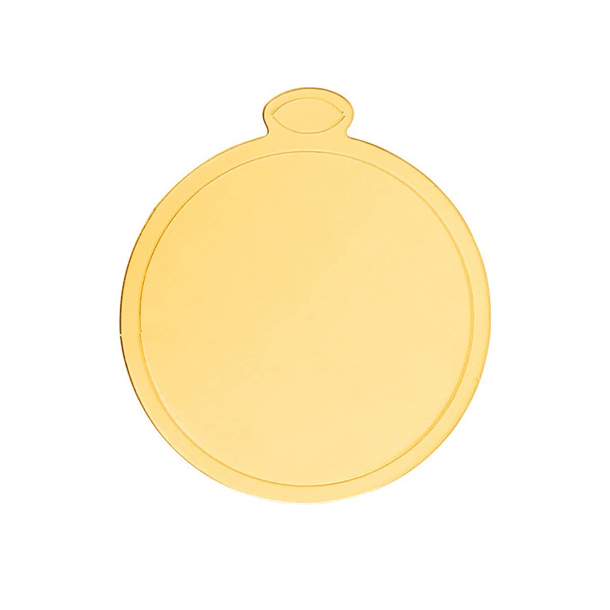 Gold Mousse Cake Boards with Handle Tab, Pack of 100 - Round Large 9cm