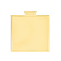Gold Mousse Cake Boards with Handle Tab, Pack of 100 - Square Large 9 x 8.4cm
