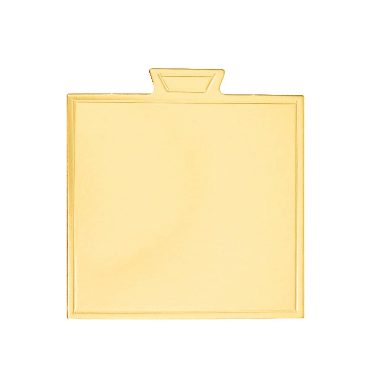 Gold Mousse Cake Boards with Handle Tab, Pack of 100 - Square Large 9 x 8.4cm