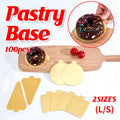 Gold Mousse Cake Boards with Handle Tab, Pack of 100 - Square Large 9 x 8.4cm - view 2