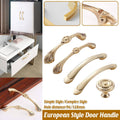 Gold Ornate Cabinet Pull Handle, Floral Centre, Pure Copper - 128 mm Hole Spacing - view 2