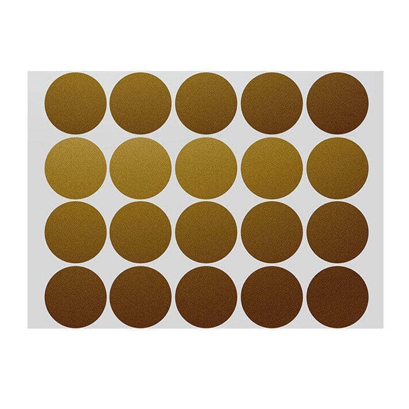 Gold Round Dot Stickers - 50mm, 8 Dots