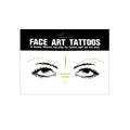 Gold Shine Face Temporary Tattoos for Women and Girls - Gold Dotted Brows and Centre Line