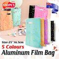 Gold Star Aluminium Foil Party Favour Bags, 16.5 x 25cm, Pack of 100 - Peach Orange - view 2