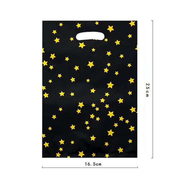 Gold Star Aluminium Foil Party Favour Bags, 16.5 x 25cm, Pack of 100 - Peach Orange - view 4