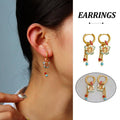 Gold-Tone Butterfly Fringe Earrings