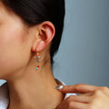 Gold-Tone Butterfly Fringe Earrings - view 4