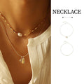 Gold-Tone Copper Necklace for Women - Single Pearl Bead - view 2
