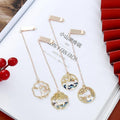 Gold-Tone Metal Bookmark Clip with Chain Pendant - White Deer and Golden Tree - view 5