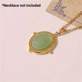 Gold Tone Stainless Steel Pendant Charm - Half Moon Crystal - view 4