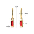 Gold Zircon Drop Earrings - Red Bunny Ears - view 5