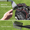 Golf Club Cleaning Brush with Retractable Clip, Dual Bristles - Red - view 3