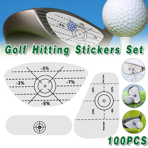 Golf Club Face Impact Stickers for Woods, Irons and Putters - Pack of 100