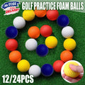 Golf Practice Foam Balls, 12 Pack PU Sponge for Indoor and Outdoor Training - Orange - view 2