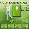 Golf Swing Training Mat with Sequin Surface and Rubber Base for Indoor and Outdoor Practice