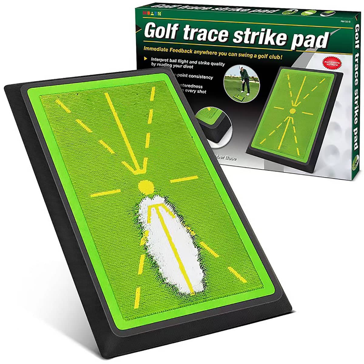 Golf Swing Training Mat with Sequin Surface and Rubber Base for Indoor and Outdoor Practice - view 2