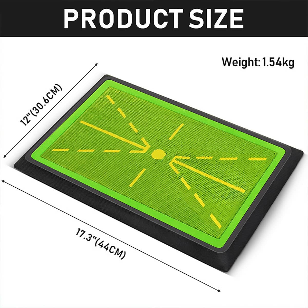 Golf Swing Training Mat with Sequin Surface and Rubber Base for Indoor and Outdoor Practice - view 3