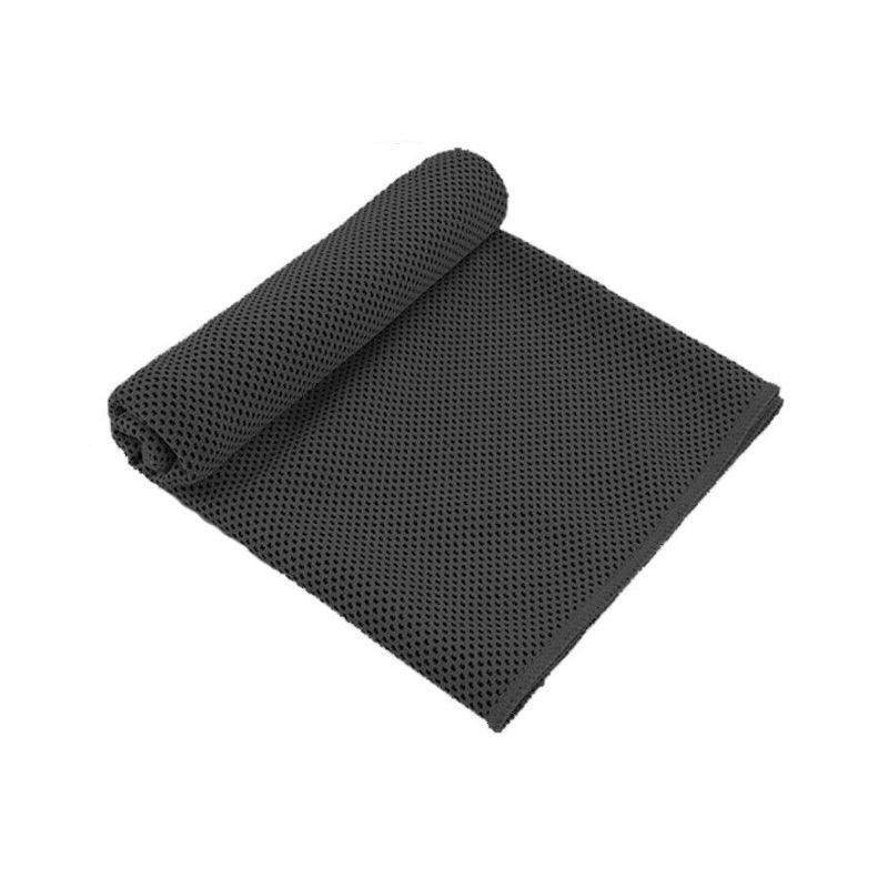 Golf Towel with Clip, Tri-Fold Cotton Club Cleaner, 30 x 100cm, 1 pc - Black