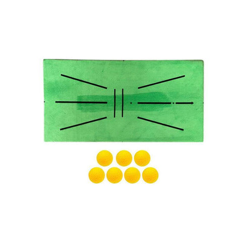 Golf Training Mat, 30 x 60 cm - With 7 Training Balls