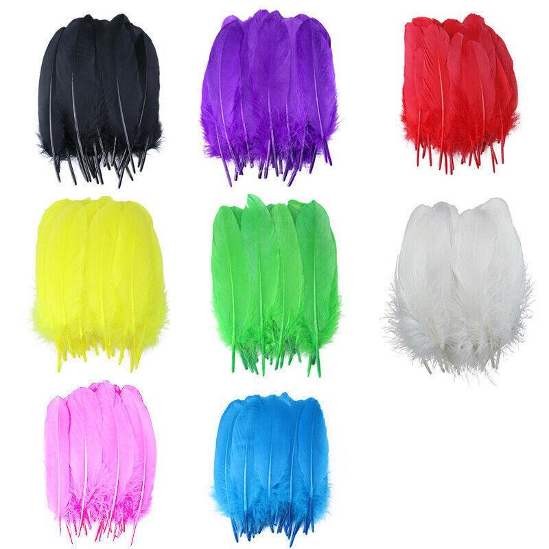 Goose Craft Feathers, 13-18 cm, Pack of 50 - Blue - view 3