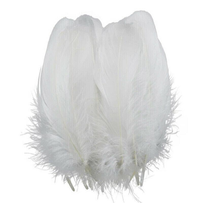 Goose Craft Feathers, 13-18 cm, Pack of 50 - White