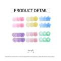 Gradient Duck Beak Hair Clips for Kids - Green Flower Shapes - view 4