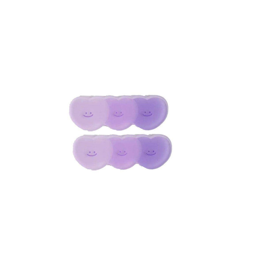 Gradient Duck Beak Hair Clips for Kids - Purple Heart Shapes
