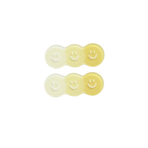 Gradient Duck Beak Hair Clips for Kids - Yellow Smiley Faces