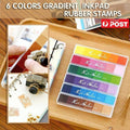 Gradient Ink Pad Rubber Stamp Water Based DIY Finger Print - Pack of 4 Sets - view 2
