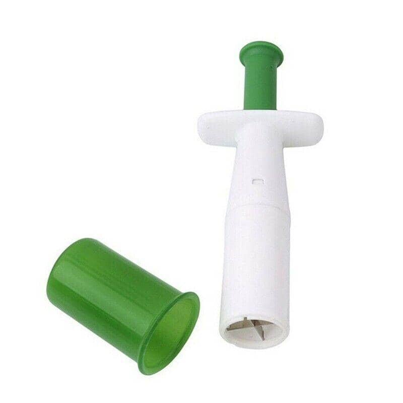 Grape Slicer with Non-Slip Plunger, White and Green, 18 x 6.5 cm - view 4
