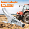 Grease Gun Coupler Quick Release One Hand - 1/8 NPT Fitting, 10,000 PSI