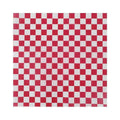 Greaseproof Paper Baking Mats, Pack of 100 - Red and White Check, 22 x 22 cm