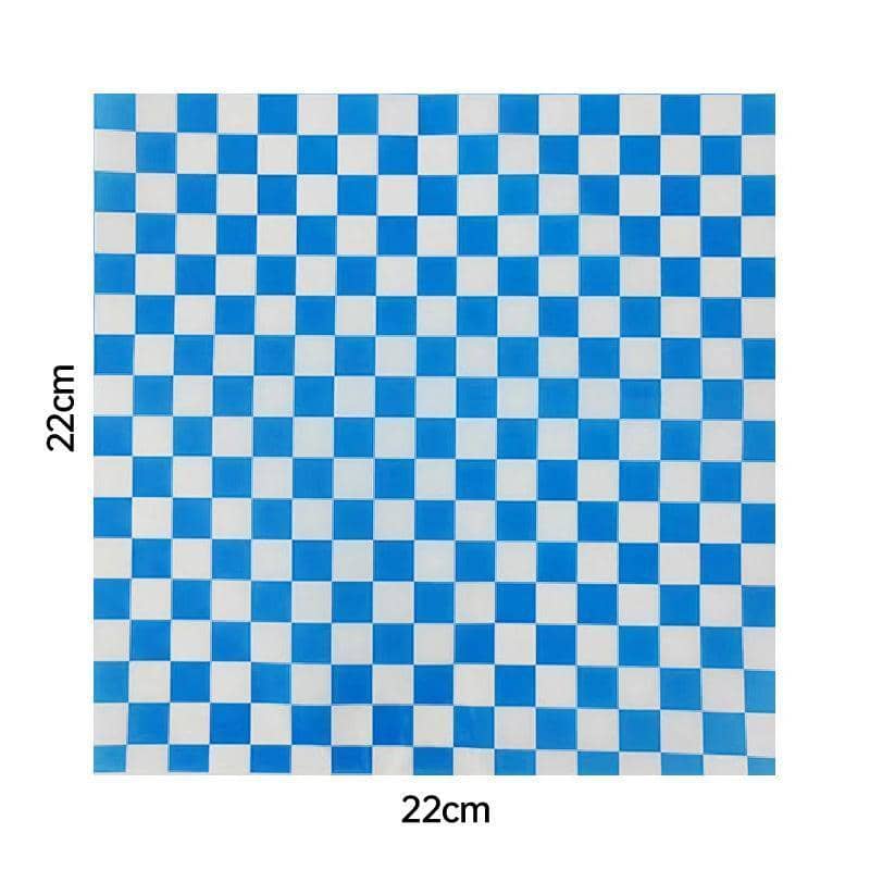 Greaseproof Paper Baking Mats, Pack of 100 - Red and White Check, 22 x 22 cm - view 5