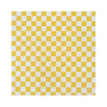 Greaseproof Paper Baking Mats, Pack of 100 - Yellow and White Check, 18 x 18 cm